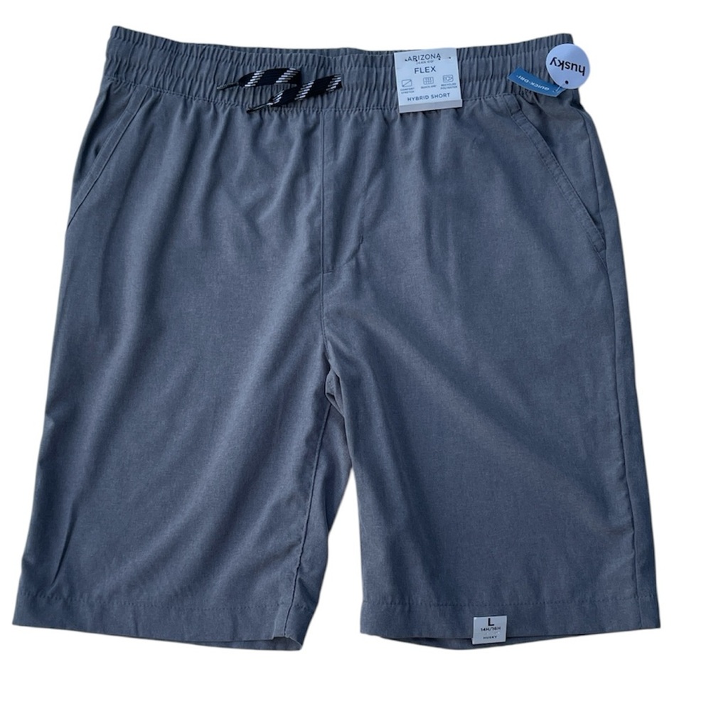 Arizona Jean Co. Boy’s Light Gray Husky Hybrid Shorts NWT L 14H /16H